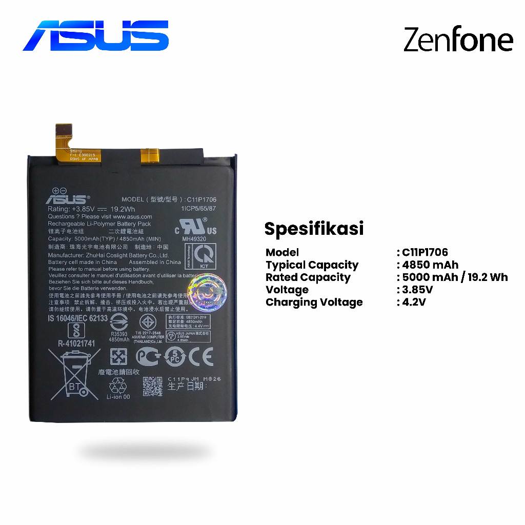 [C11P1706] Batre Battery Baterai Asus Zenfone Max Pro M1 / M2 PRO / ZB601KL ZB602KL C11P1706