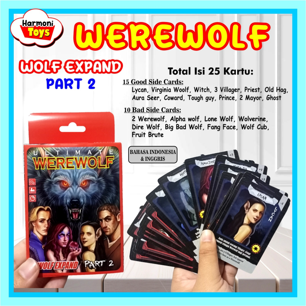 WEREWOLF WOLF EXPAND PART 2 PERMAINAN CARD GAME BAHASA INDONESIA