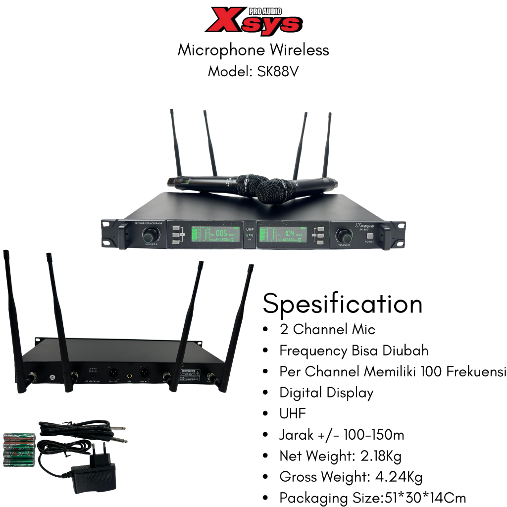 MIC WIRELESS XSYS TYPE SK88V