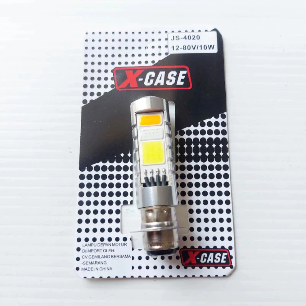 Lampu Depan Motor H6 LED 12-80 Volt 10 Watt Variasi LED 3 Warna Universal Untuk Semua Motor