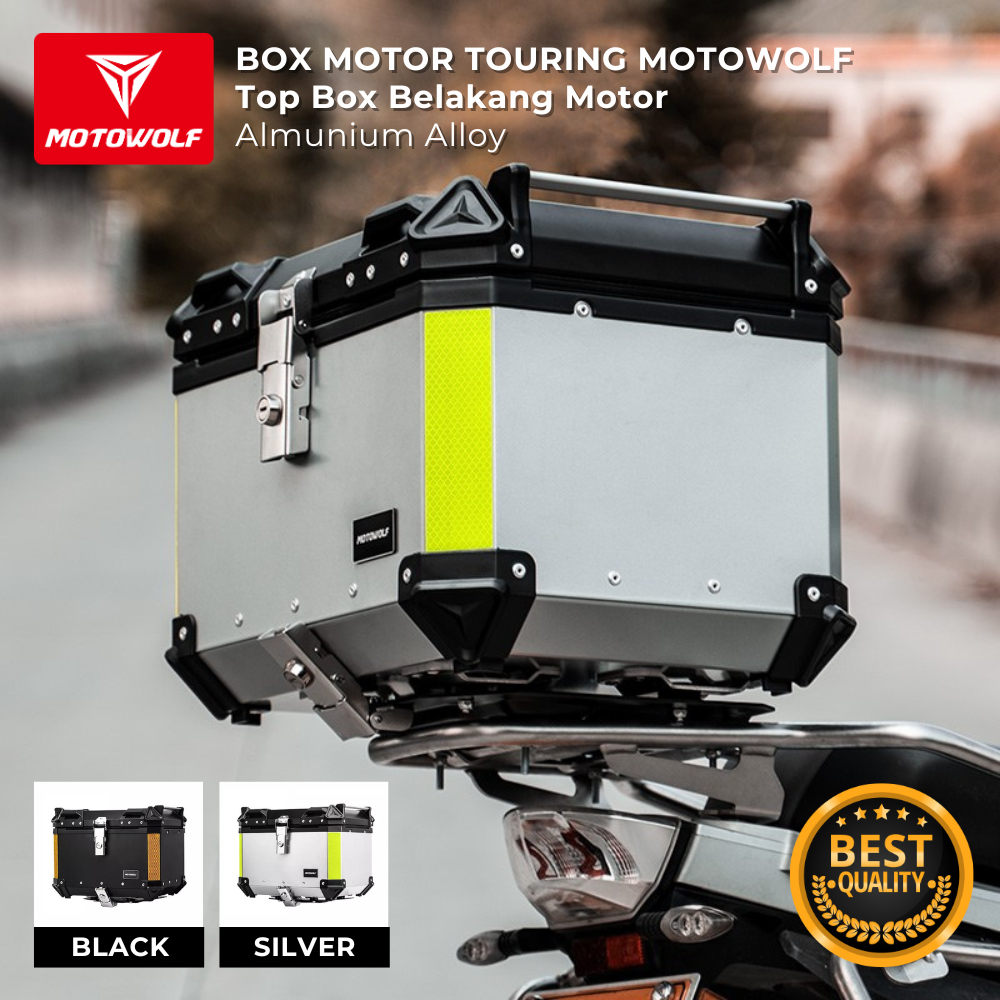Motowolf Top Box Motor 35L 45L 50L Aluminium Original Pannier Touring MDL 0712 Anti Air
