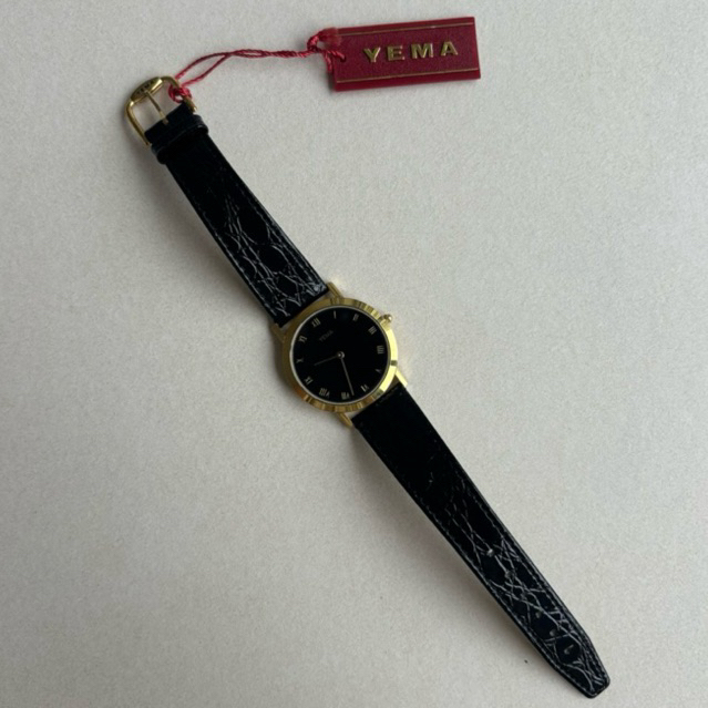 Yema Yellow Gold Calatrava Dress Watch Black Dial