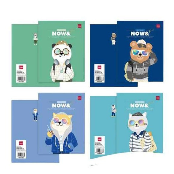 

DELI - VUKU TULIS SEKOLAH / BUKU CATATAN UKURAN A5 NA558 58 LEMBAR CUTE PET FAMILY 4