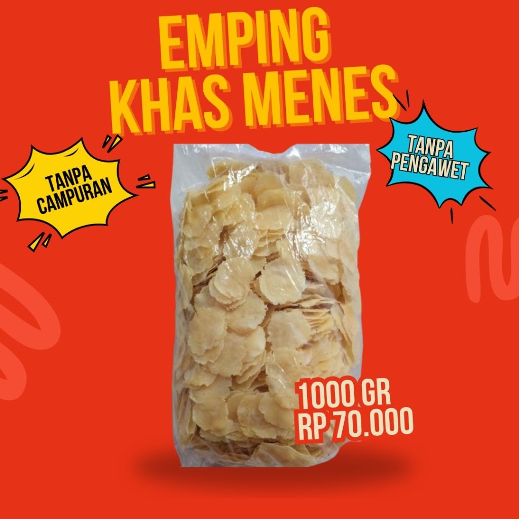 

1kg Emping khas menes pandeglang asli melinjo tanpa campuran/pengawet Food Kering Cemilan