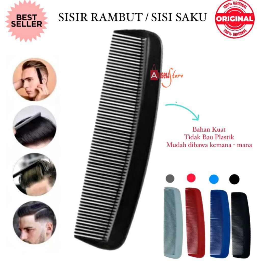 Sisir Rambut Saku MINI Pria Wanita Unisex Sisir Rambut Mini Simple Travel Pewaratan Kecantikan dan A