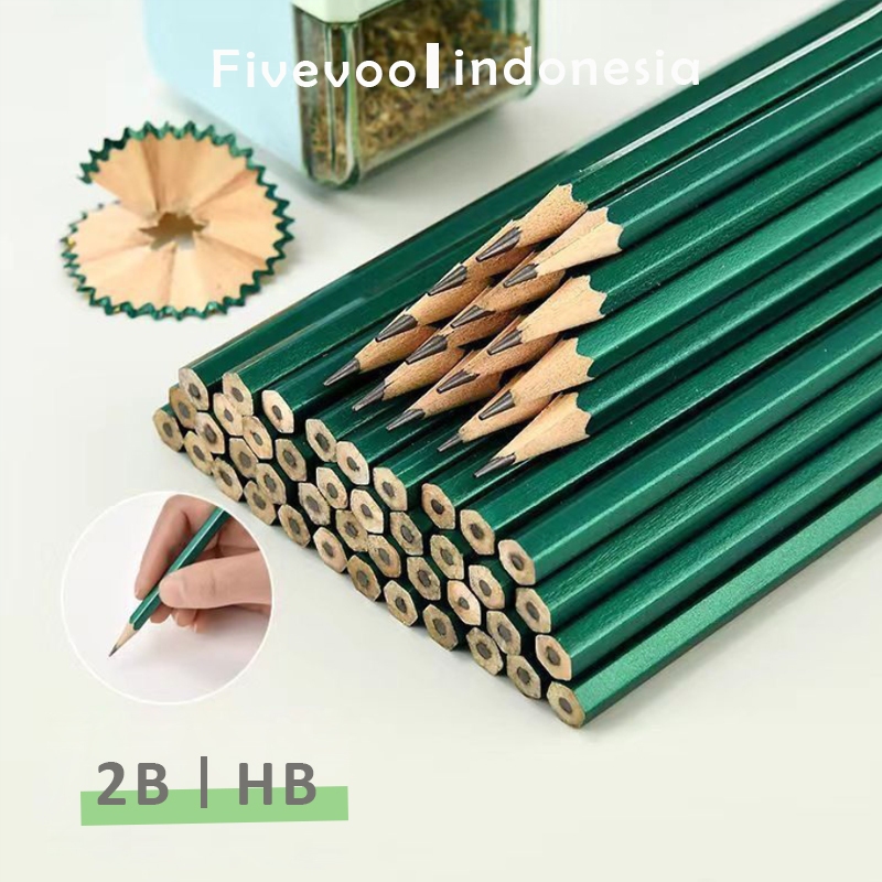 

Fivevoo Pensil 2B HB / pensil sekolah / Arsir pensil / tes pensil 1 PCS