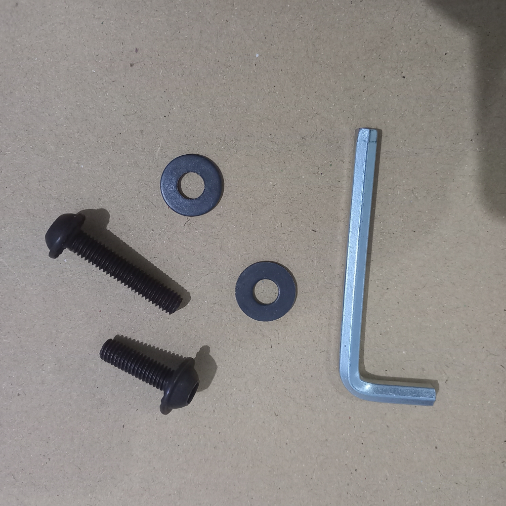 Set Baut L + Ring + Kunci L - 2 Baut Hex Socket Cap M6 (Panjang 2 cm & 3 cm) + Washer + Kunci Allen