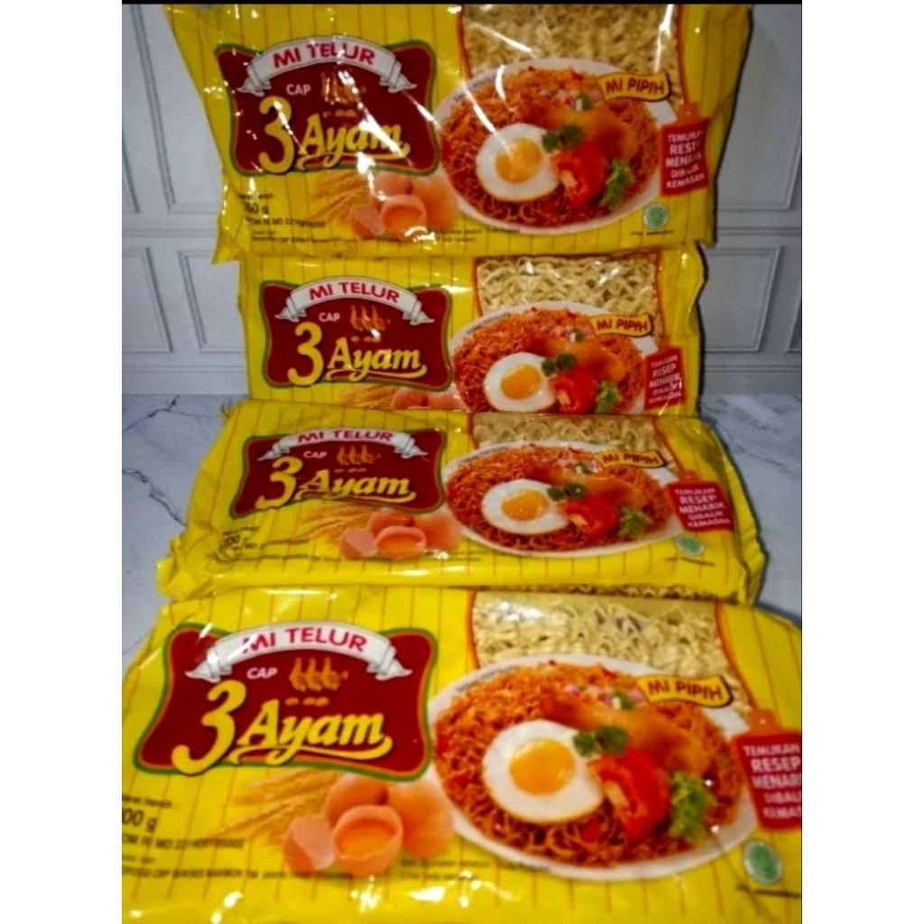 

Mie Telur Mie 3 Ayam 200gr