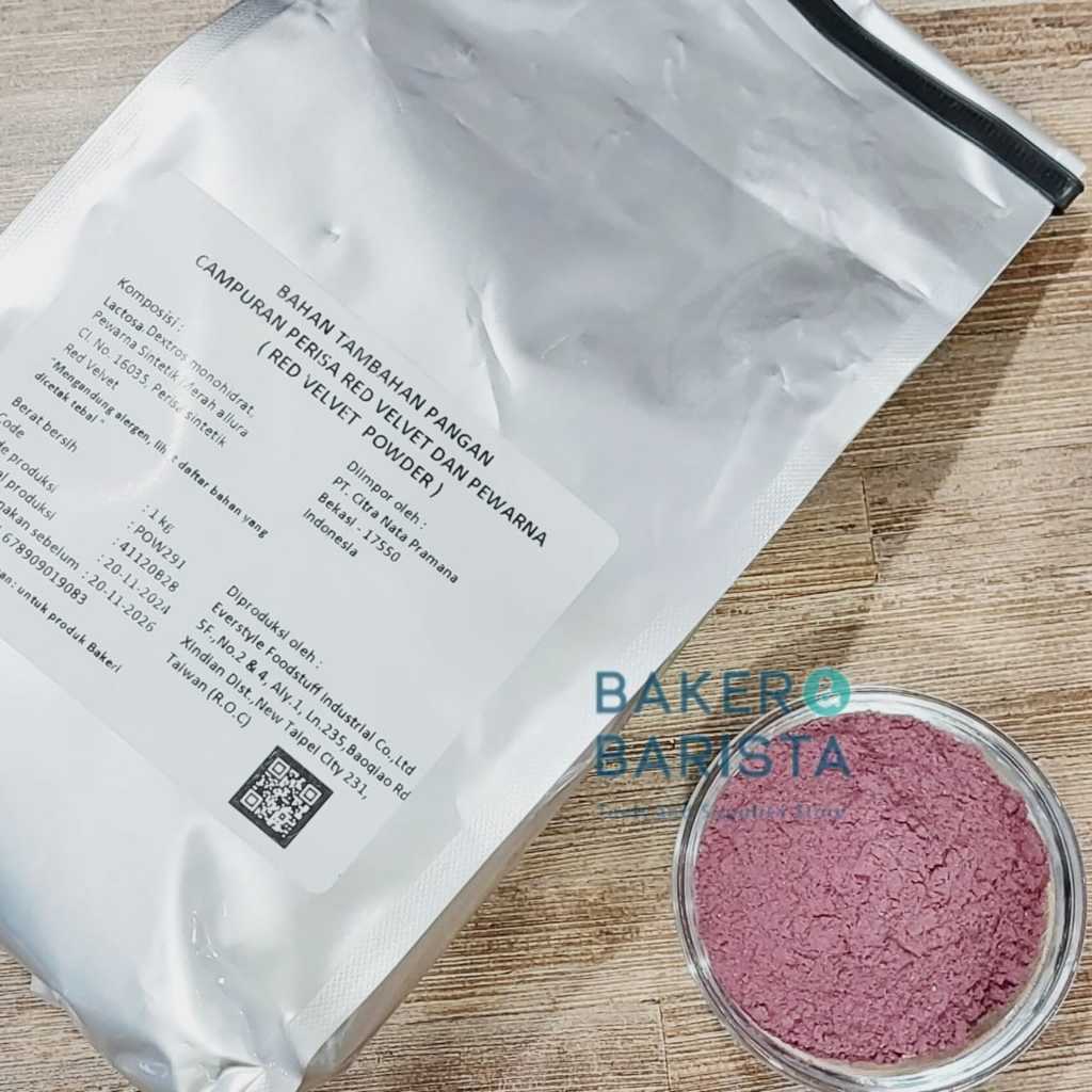 

Ric & Bris Red Velvet Flavour Powder 1KG / Bubuk Perasa Red Velvet 1 kg Original Pack