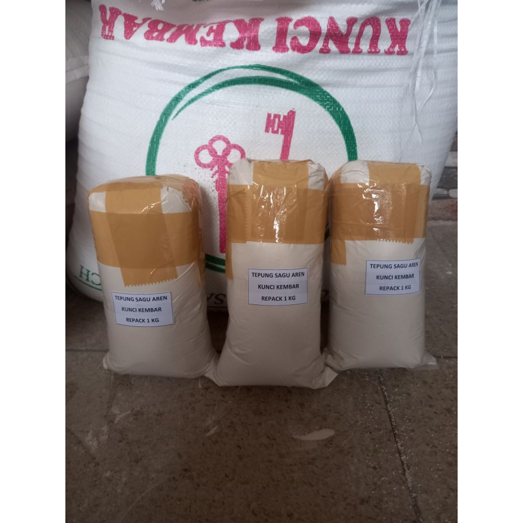 

Tepung Sagu Aren Kunci Kembar Repack 1kg