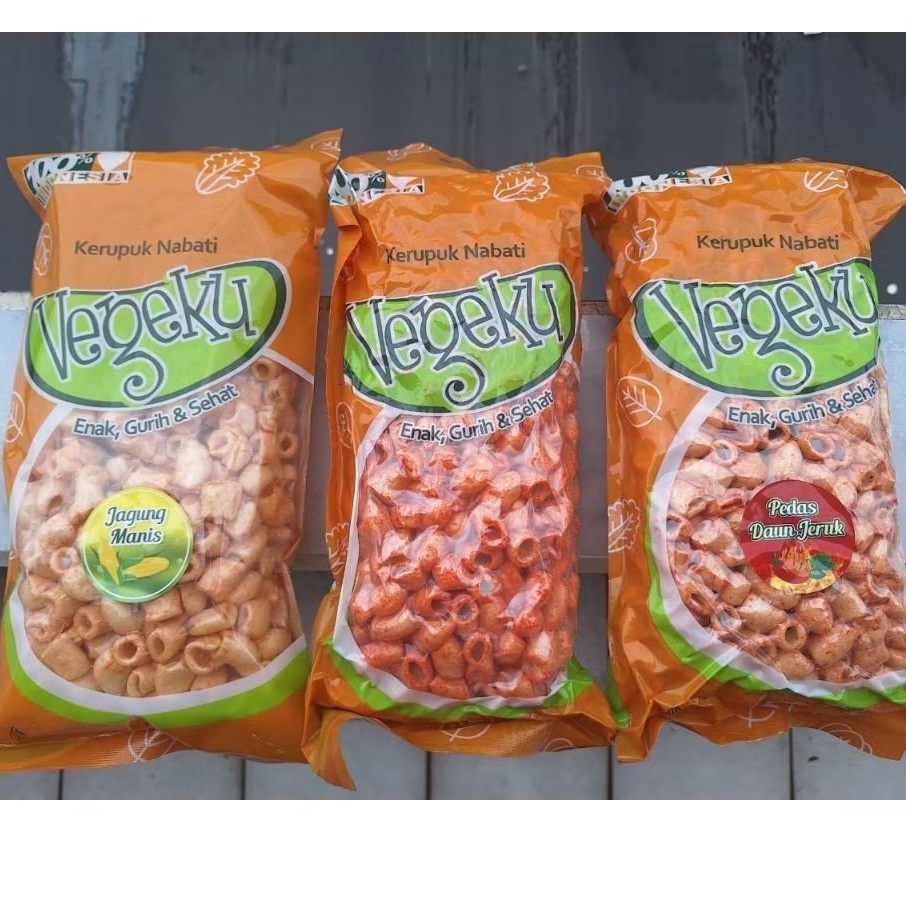 

Kerupuk - Krupuk Macaroni / Makaroni Vegeku Vegan & Vegetarian