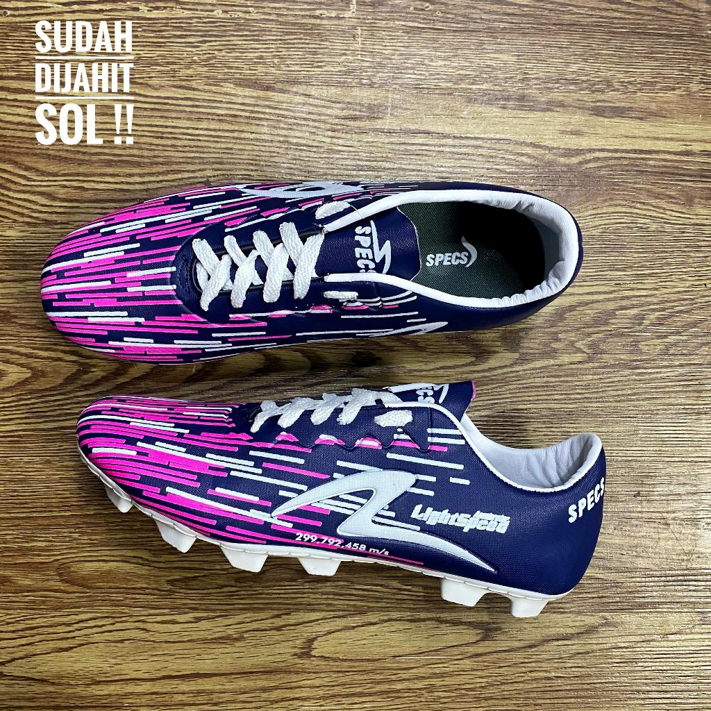 CUCI GUDANG BIG PROMO SPECS SEPATU BOLA REBORN SUDAH DIJAHIT SOL / SEPATU BOLA SPECS LIGHTSPEED
