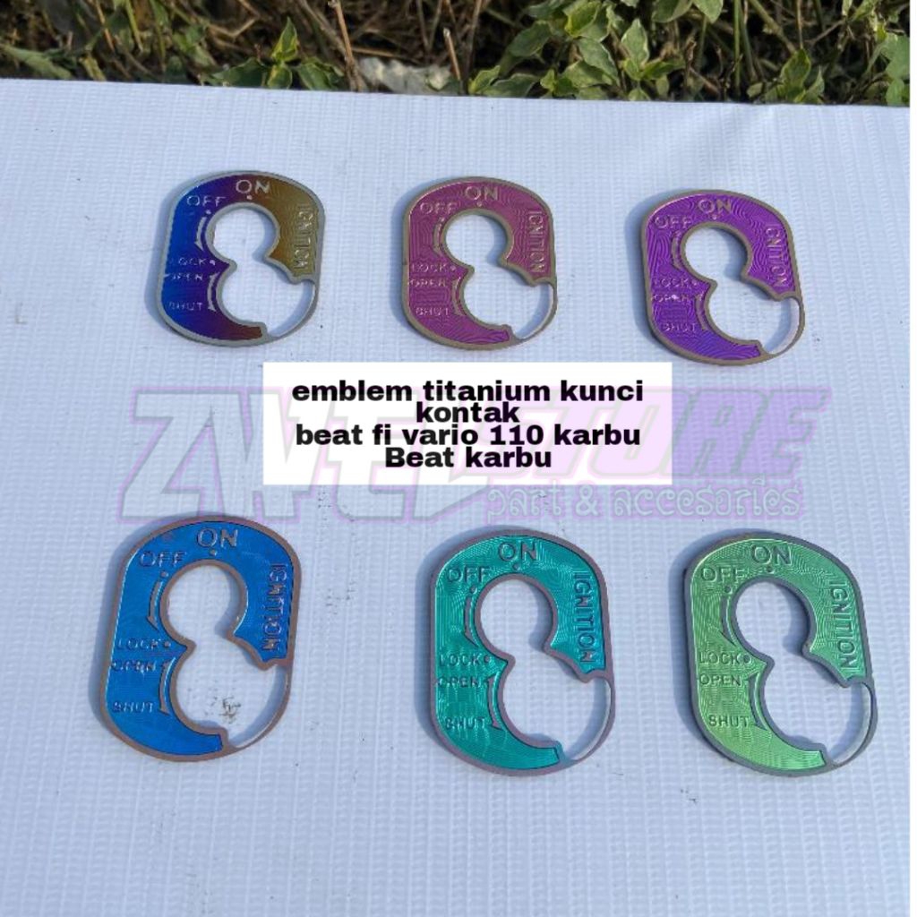 Cover emblem titanium kunci  beat fi/Vario 110 karbu/beat karbu Titanium original vietnam
