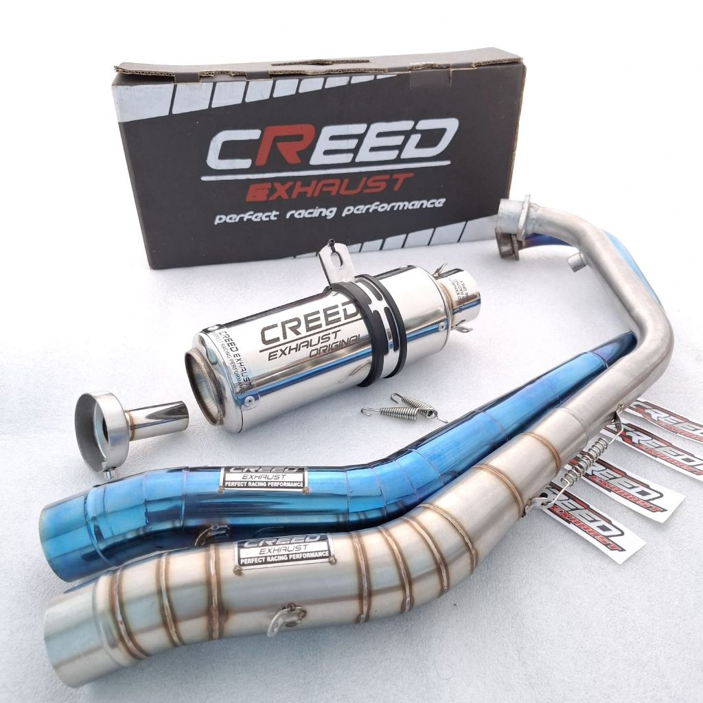 1SET KNALPOT RACING CREED EXHAUST CBR VERZA VIXION R15 XSR MEGAPRO FU GSX SONIC GTR TIGER CS1 DLL