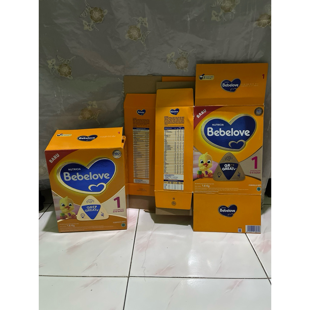 KARDUS BEKAS SUSU FORMULA BEBELAC TAHAP 1,2,3