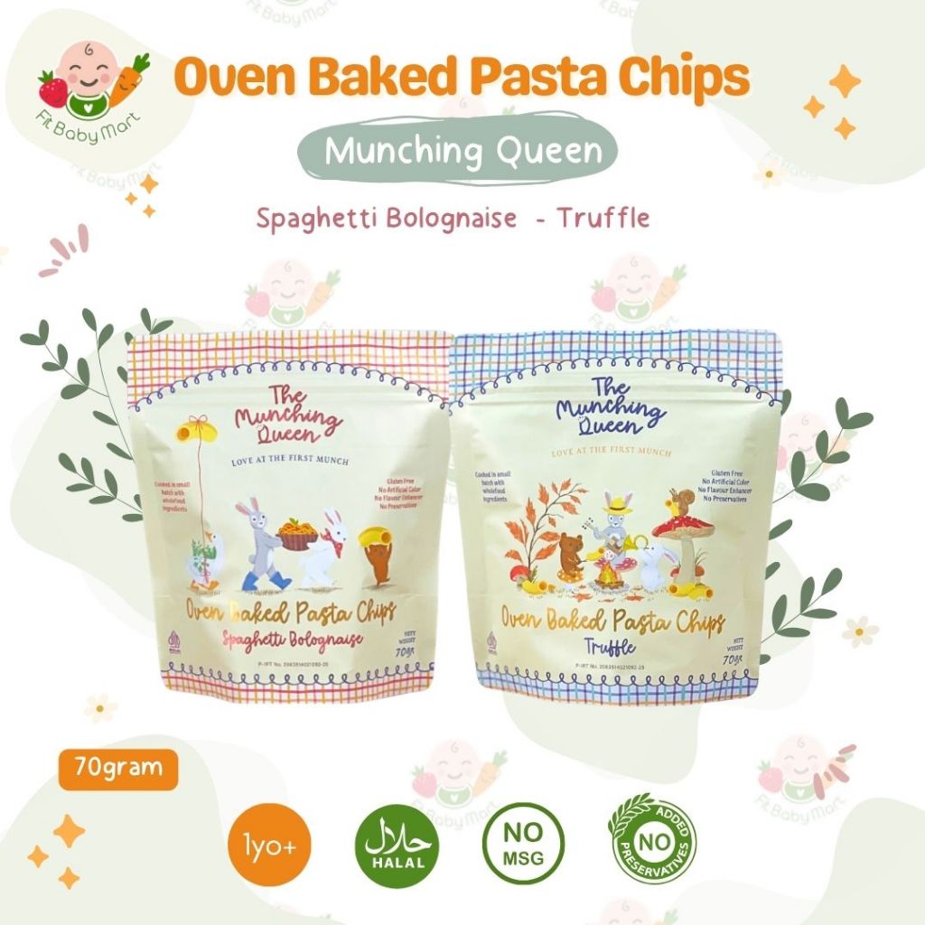 

MUNCHING QUEEN - Oven Baked Pasta Chips | Cemilan Snack Anak NO MSG