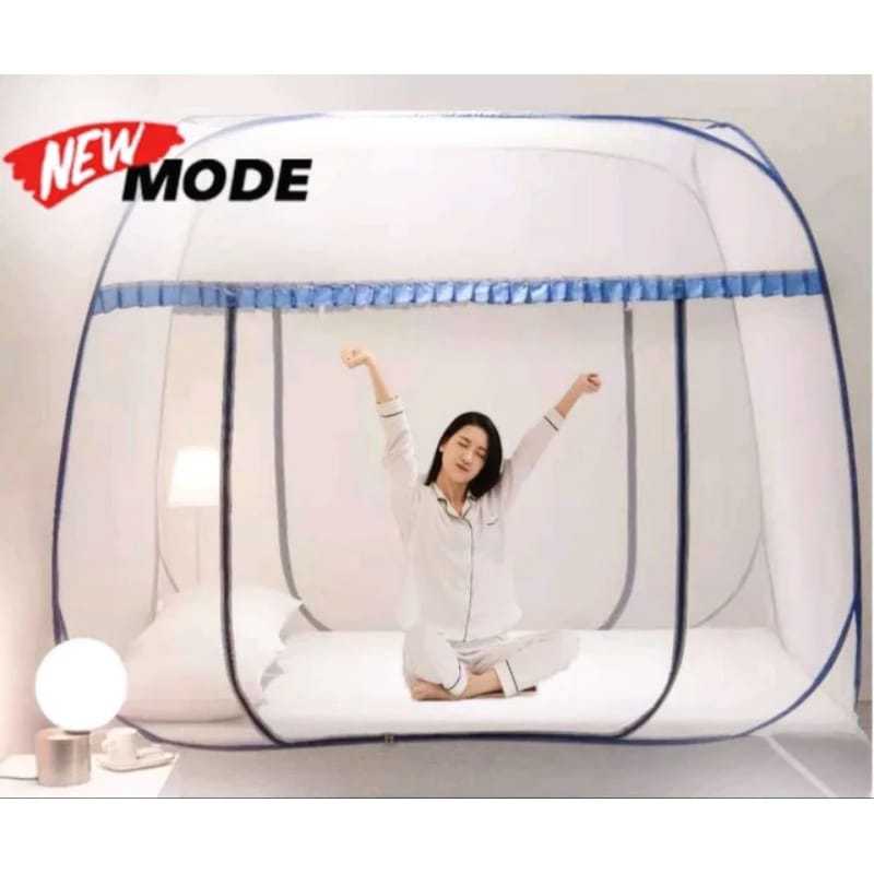 selambu kelambu tidur lipat dewasa model kotak oval tenda ukuran 200x200