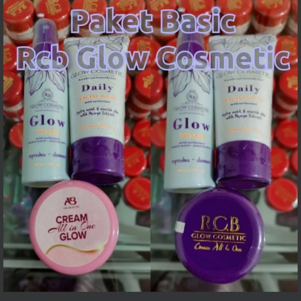 PAKET GLOWING RCB GLOW COSMETIC , SKINCARE BPOM , AMAN DAN HALAL