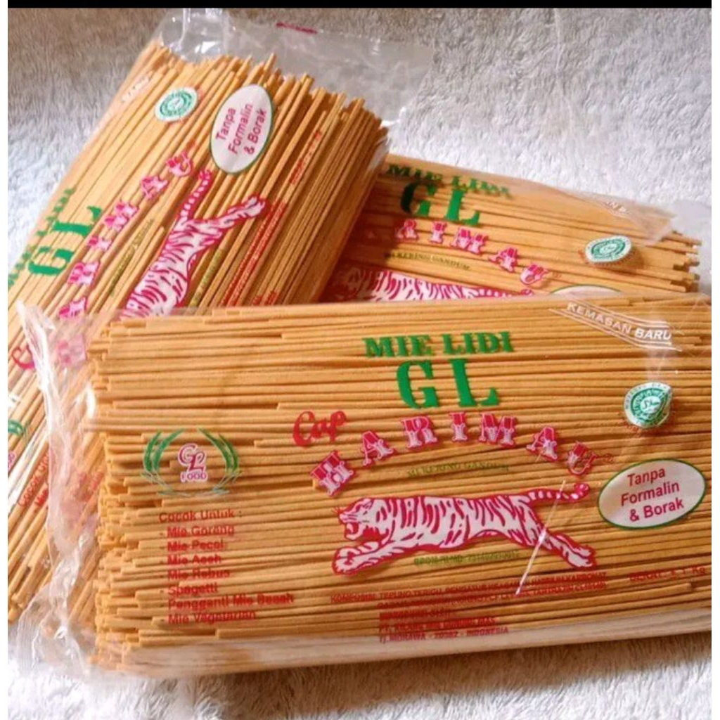 

MIE LIDI CAP HARIMAU ASLI SUMATRA UTARA//HALAL//1000gr