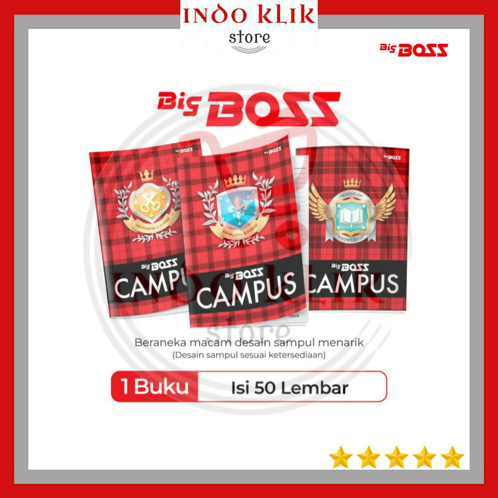 

Promo Buku Tulis Big Boss Campus 50 Lembar / Buku Besar Bigboss Campuss Lbr / Buku B5 50 Lmbr