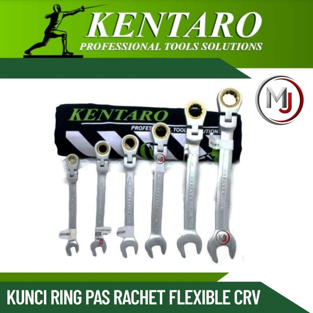 Kentaro Kunci Ring Pas Rachet Flexible CR-V