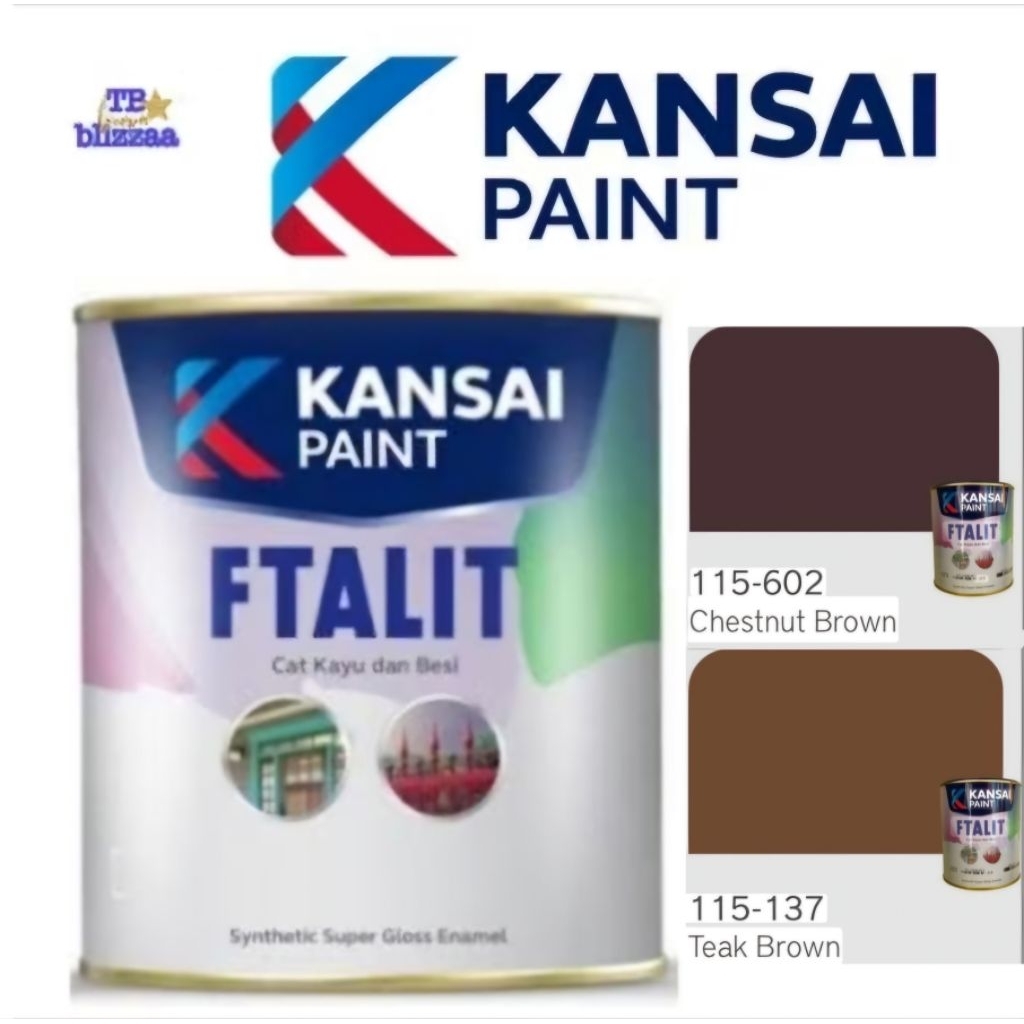 Ftalit 602 Chestnut Brown Ftalit 137 Teak Brown  Ftalit Chestnut brown 602 Teak Brown 137 Coklat 1kg