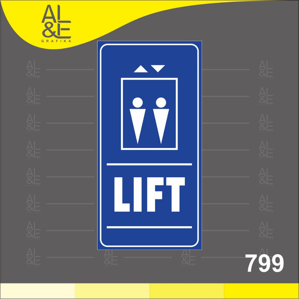 

799 - Stiker Untuk Pintu Lift, Sticker Vinyl, Premium, Tahan Air