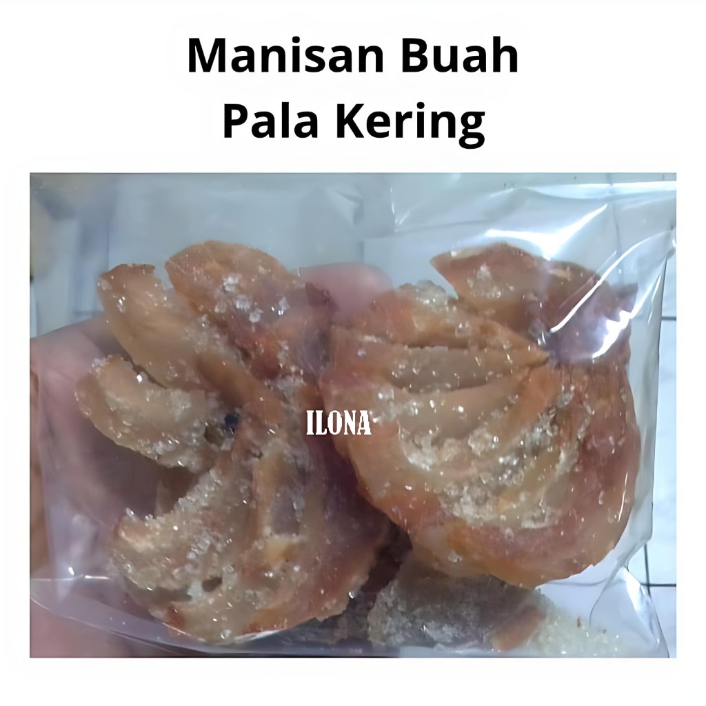 

MANISAN PALA KERING MANIS 250GR / MANISAN BUAH PALA KERING 250 GR