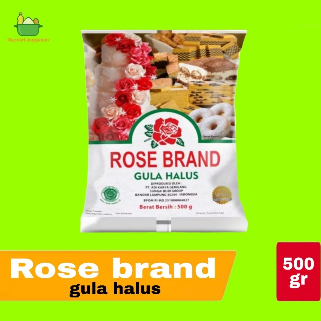 

Gula Halus Rose Brand 500gr – Lembut & Putih Bersih untuk Aneka Kue