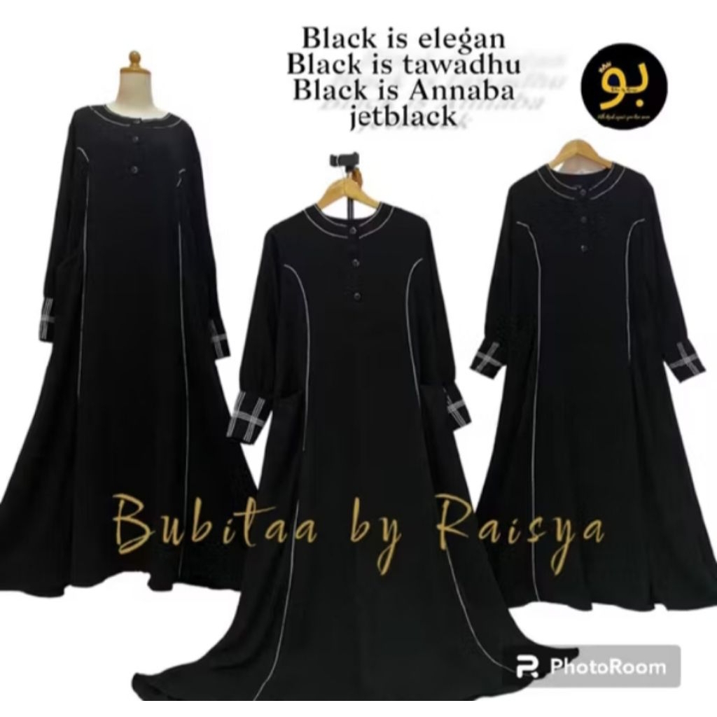 Gamis preloved hitam bukan aljenna
