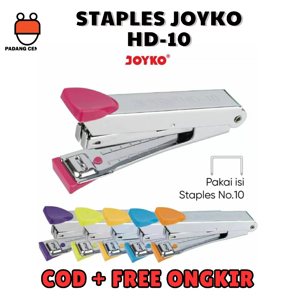 

HD10 Stapler Stepler Jepretan Cekrekan Hekmesin Joyko HD-10 CL ( color / warna ) Kecil