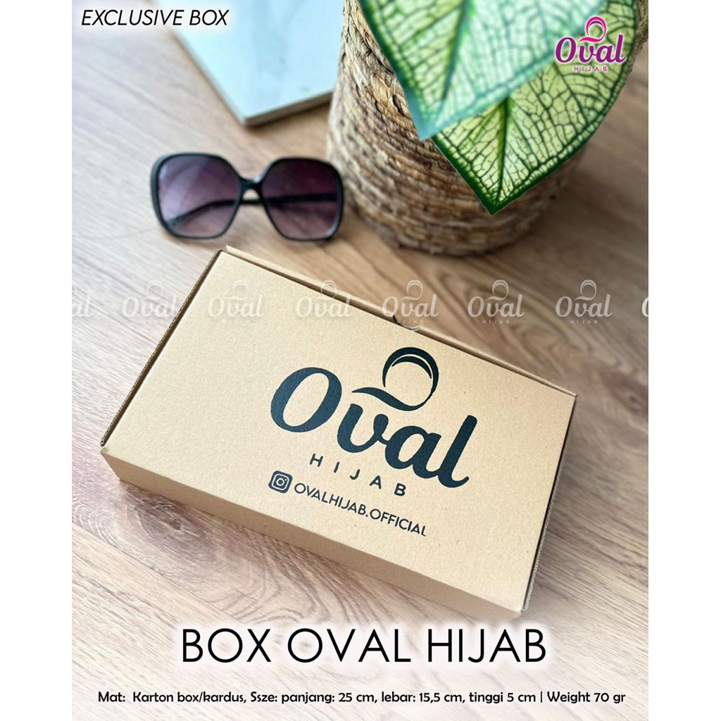 

Exclusive Box Oval Hijab Mat Karton Box Kardus Hampers Oval Hijab