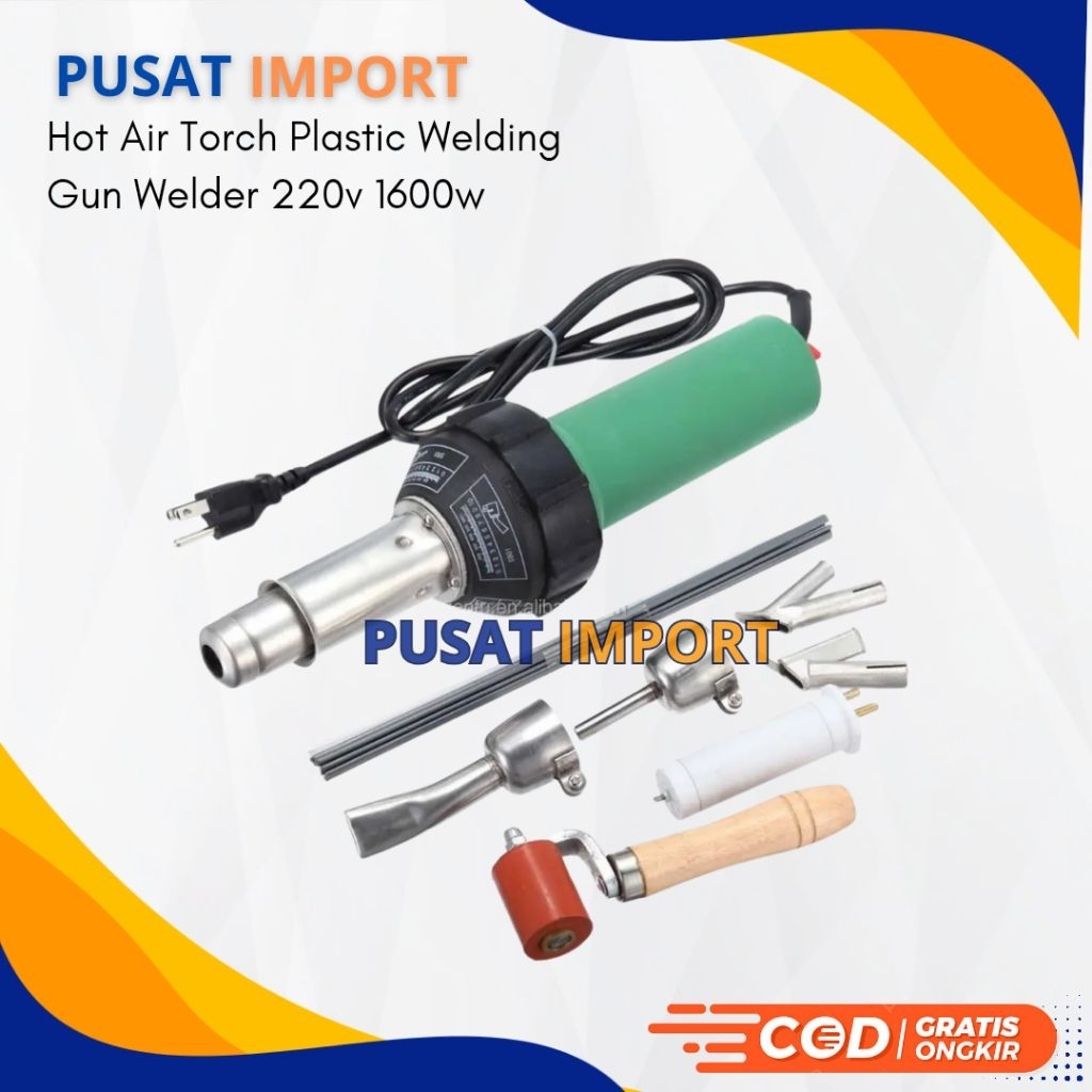 Hot Air Torch Plastic Welding Gun Welder 220v 1600w