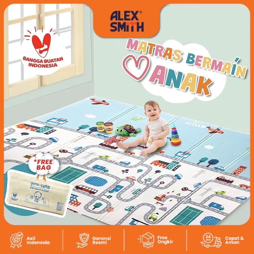 KODE D39V Goto Shiro Playmate Bayi Matras Lipat Playmat Anak Tebal 18x2 cm