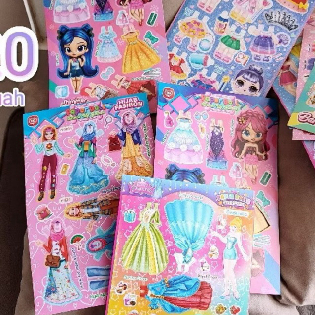 1 Lembar Mainan jadul Bongkar pasang Kertas