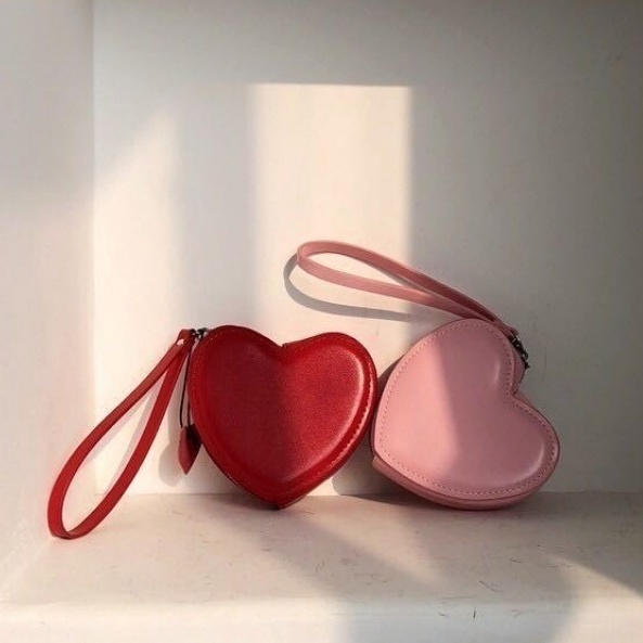 KODE G67R GL 758 Dompet Kulit Wanita Koin Model Love Coin Bag