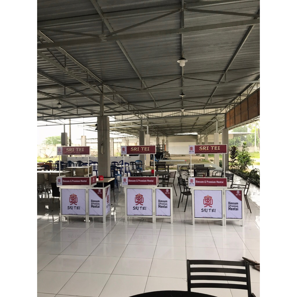 booth portable dan meja kompor