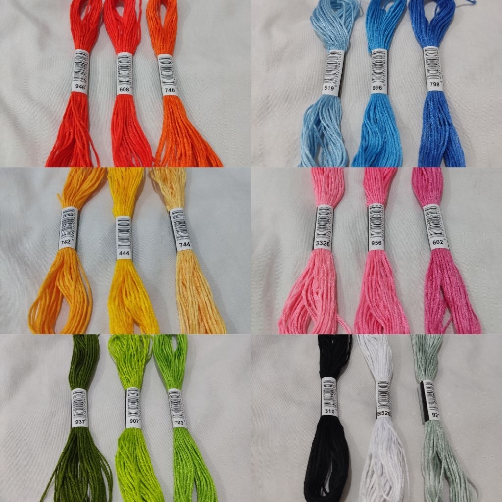[PART 4] Benang sulam/ Embroidery kit/ Benang sulam satuan/ Benang eceran murah/ Benang jahit keraji