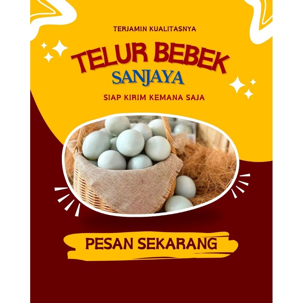 

Telur Bebek mentah FRESH dan Higienis