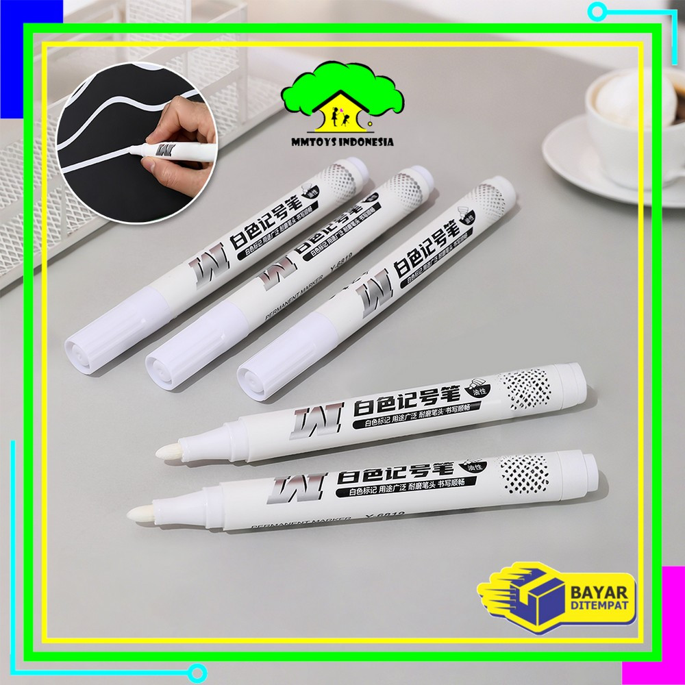 

MI-A121 Spidol Putih Pena Graffiti Tinta Permanen Tahan Air Tidak Luntur / Spidol Marker Putih Lukisan Sepidol Waterproof