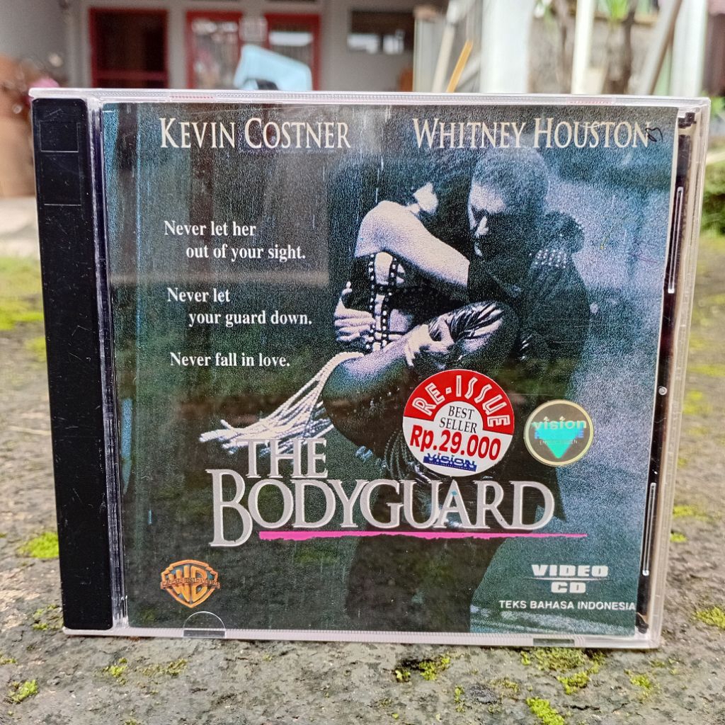 VCD The Bodyguardd Kevin Costner Whitney Houston (1992) Teks Indonesia Original Warner Bros VideoCD