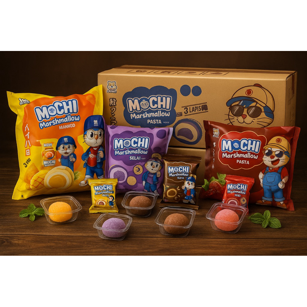 

MOCHI MARSHMALLOW PASTA 1 PACK ISI 8 PCS