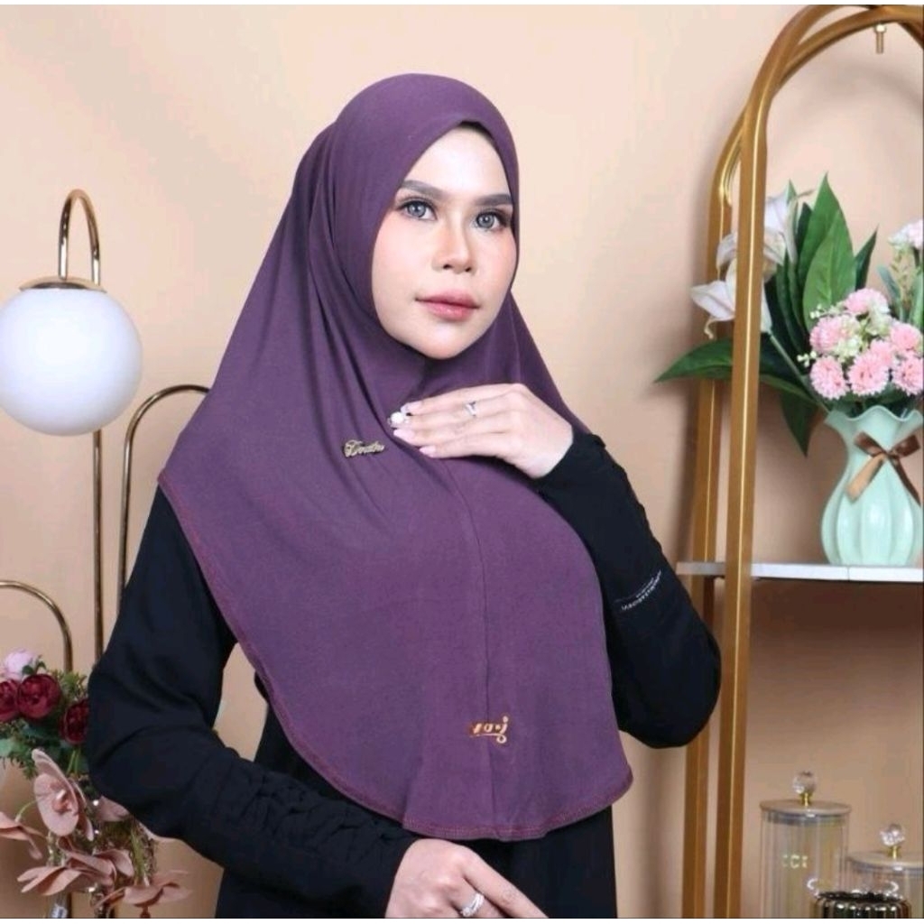 980 HIJAB INSTANT SIRIA LIPAT DOI STANDART JERSEY HQ FREE BROSS ORY DOA IBU BY BU NYAMIN