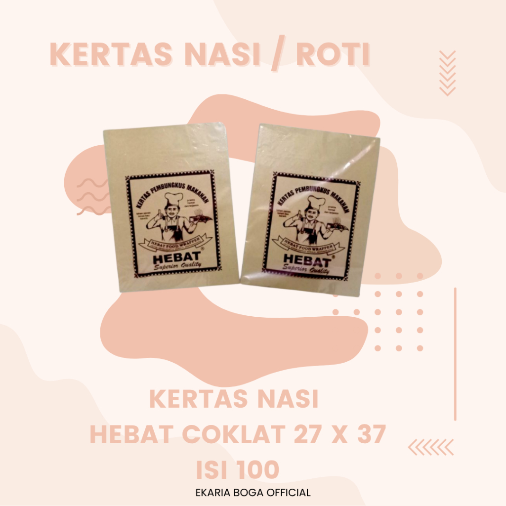 BAKING PAPER | KERTAS BAKING | KERTAS NASI | HEBAT COKLAT 27 X 37 ISI 100