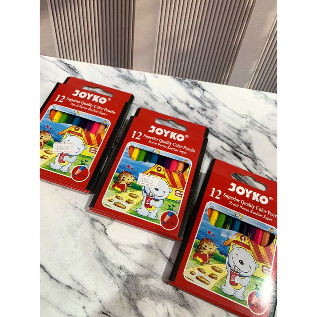 

Pensil warna 12 warna pendek joyko CP-102