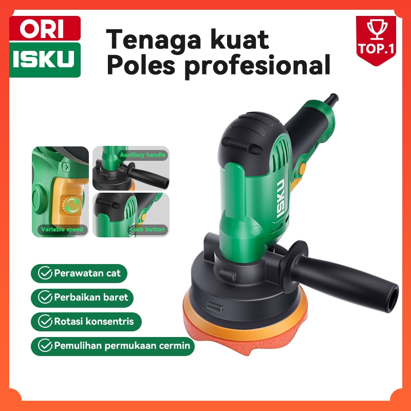 ISKU Mesin Poles Mobil Motor 5 Inch 450W Polisher Body Kendaraan Variable Speed Kecepatan Bisa Diatu