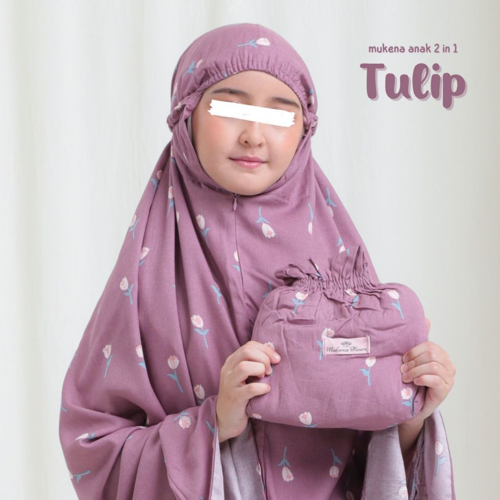 Mukena Anak Tulip Resleting 2 in 1