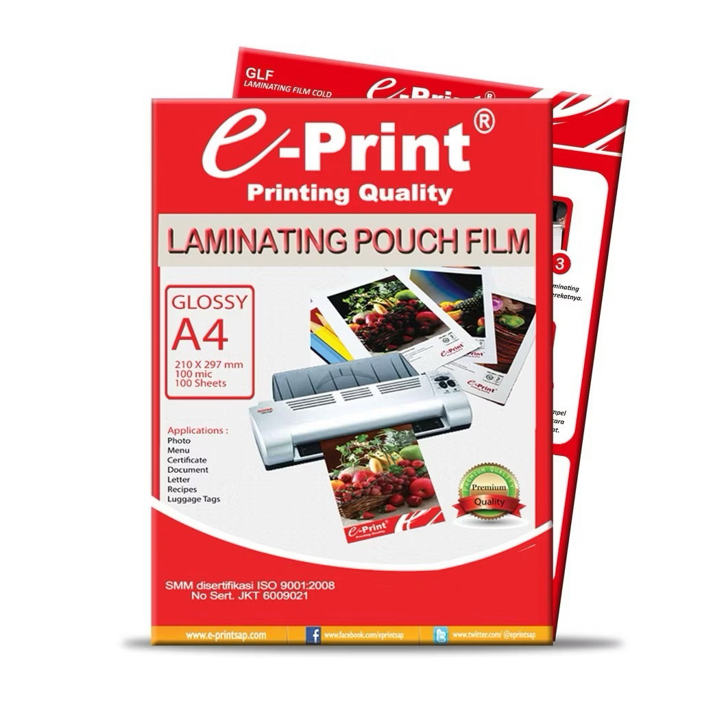 

Plastik Laminating E-Print A4 100S.