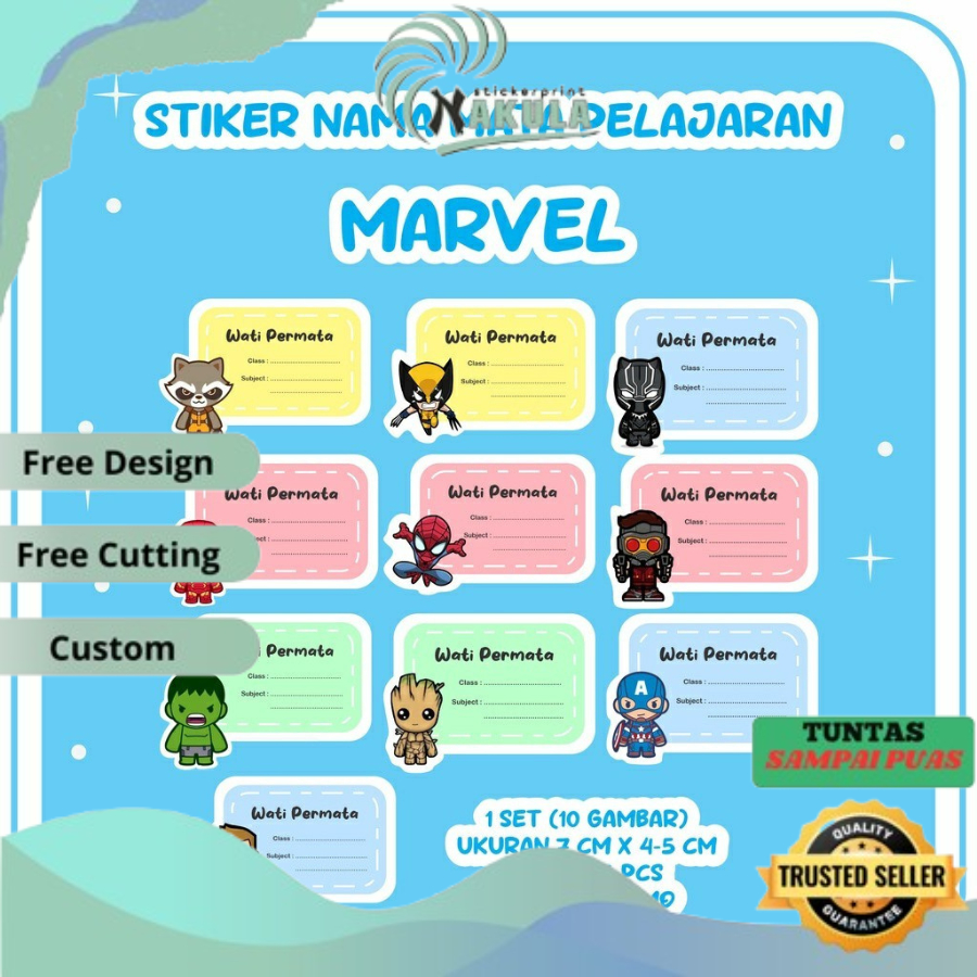 

Stiker mata pelajaran sekolah - sticker mapel