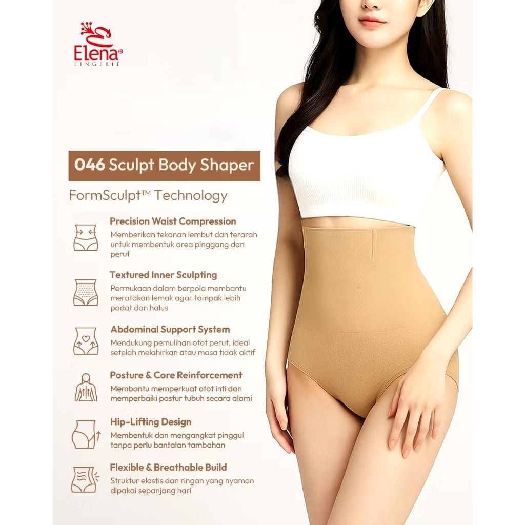 Elena Celana Semi Korset ET 046 Free Size-Korset Pelangsing Perut